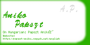 aniko papszt business card